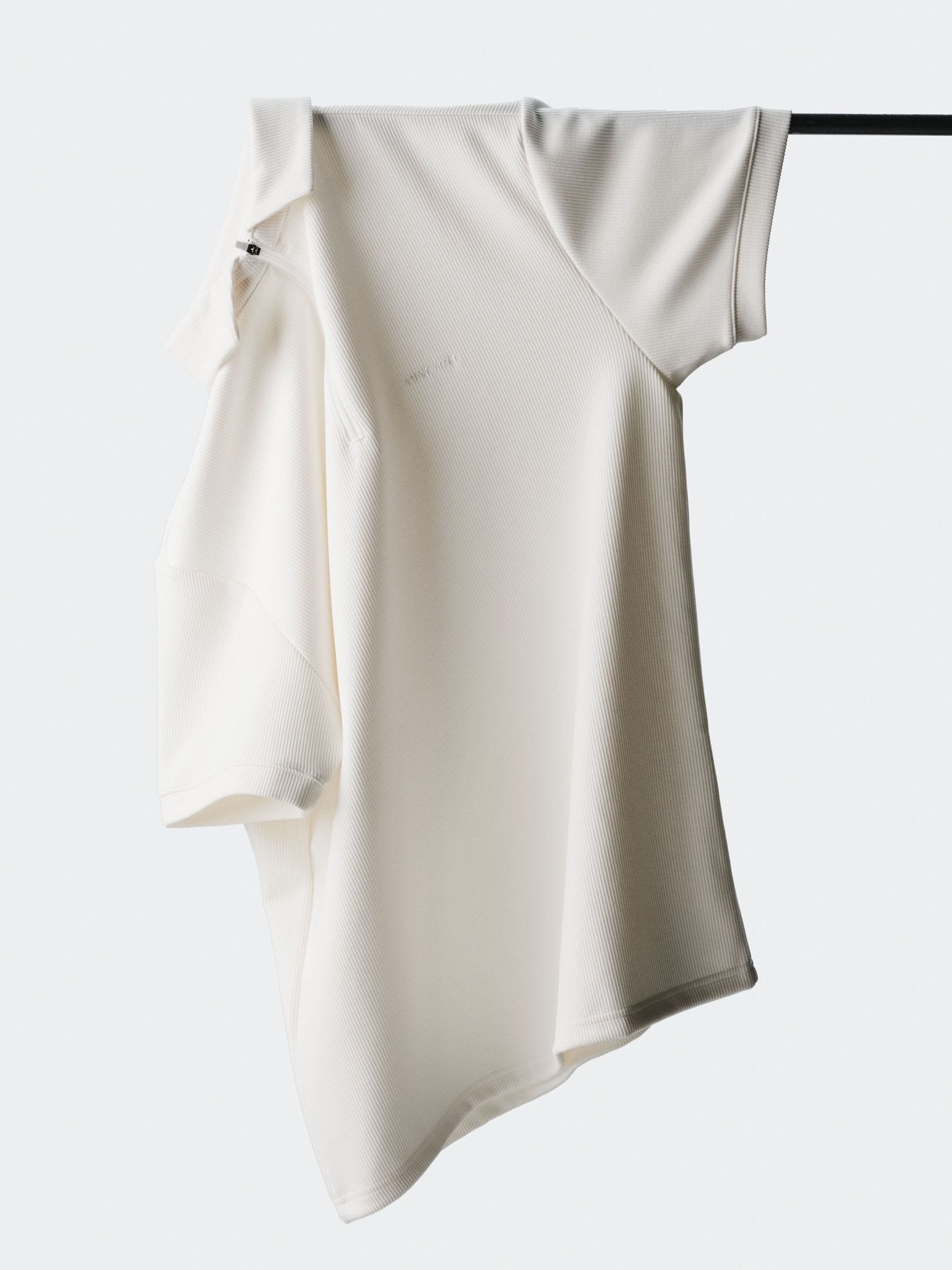 Contour Polo zipper - Cloud Dancer - Pinetree
