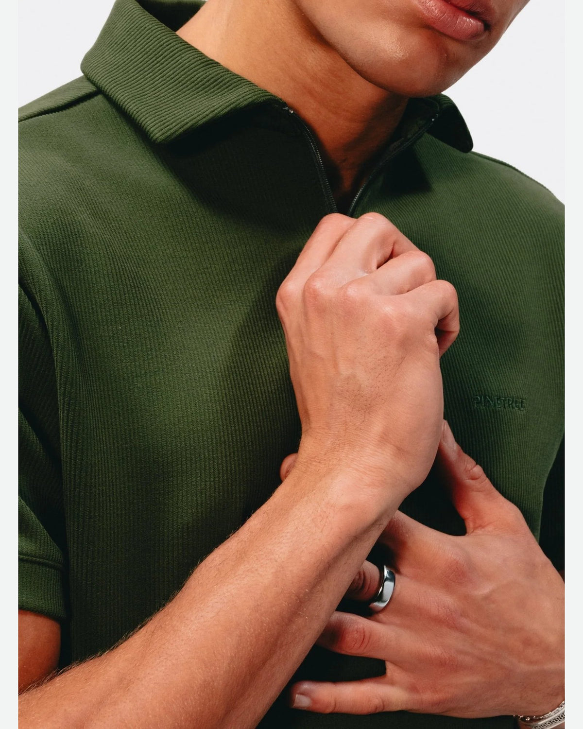 Contour Polo zipper - Douglas Fir - Pinetree