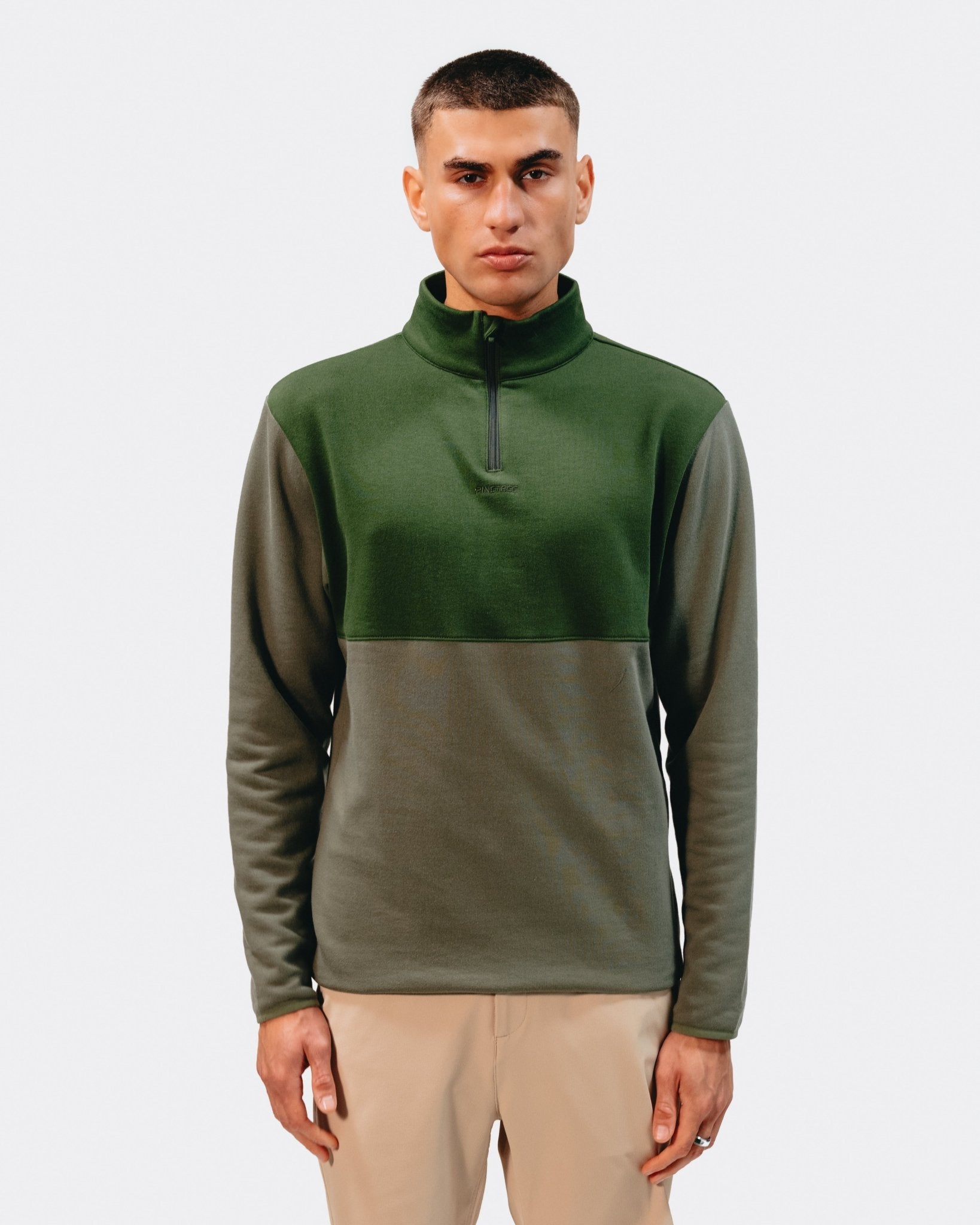 Quarter zip long sleeve - Four Leaf Clover / Douglas Fir - Pinetree