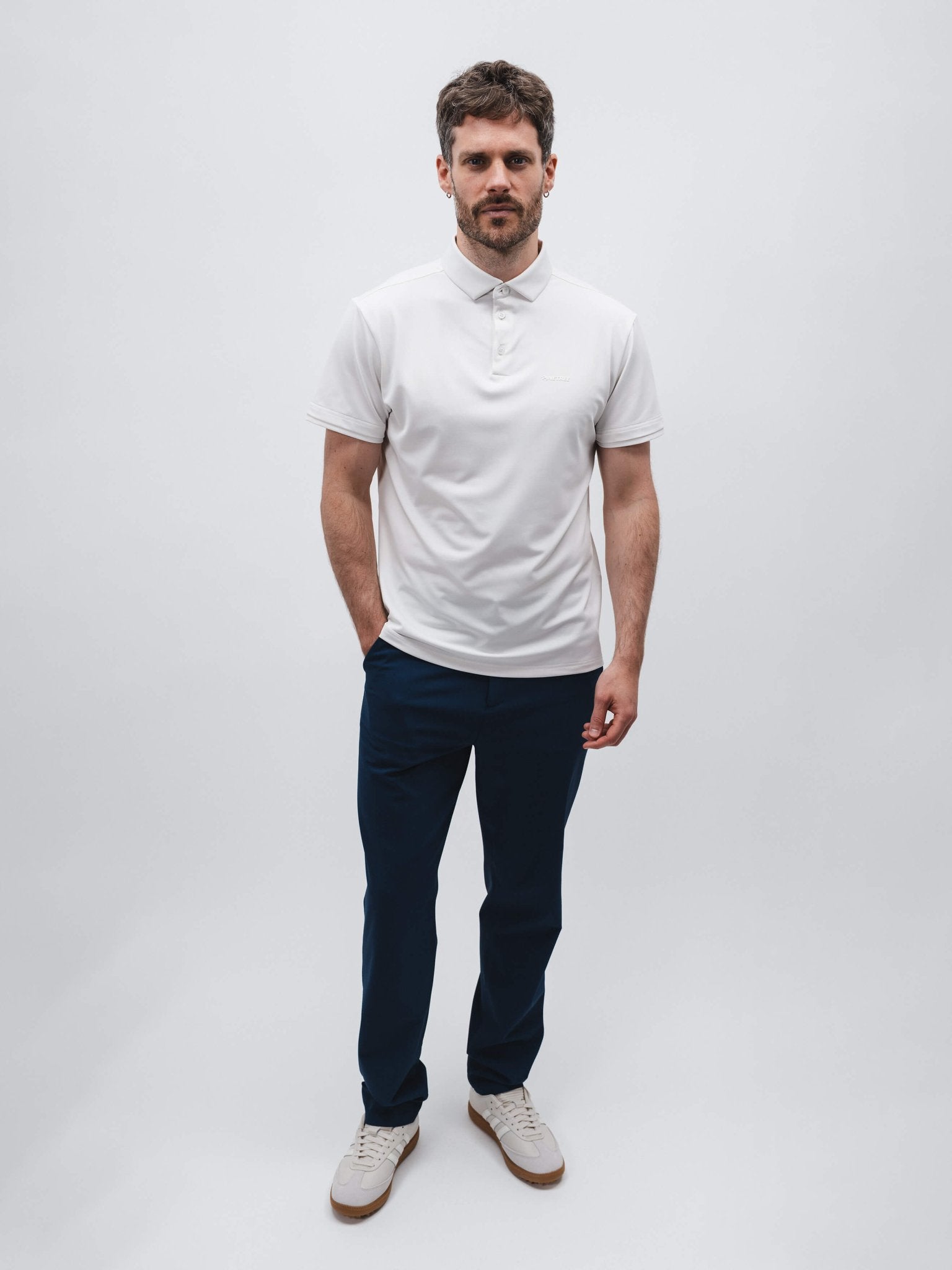 Tour Tech Polo - Cloud Dancer - Pinetree