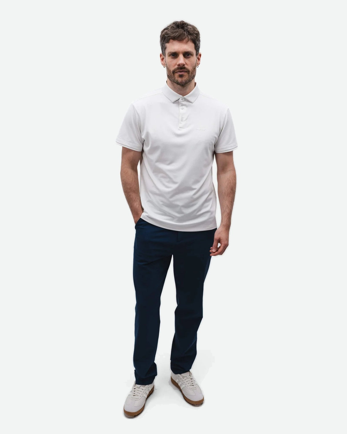 Tour Tech Polo - Cloud Dancer - Pinetree