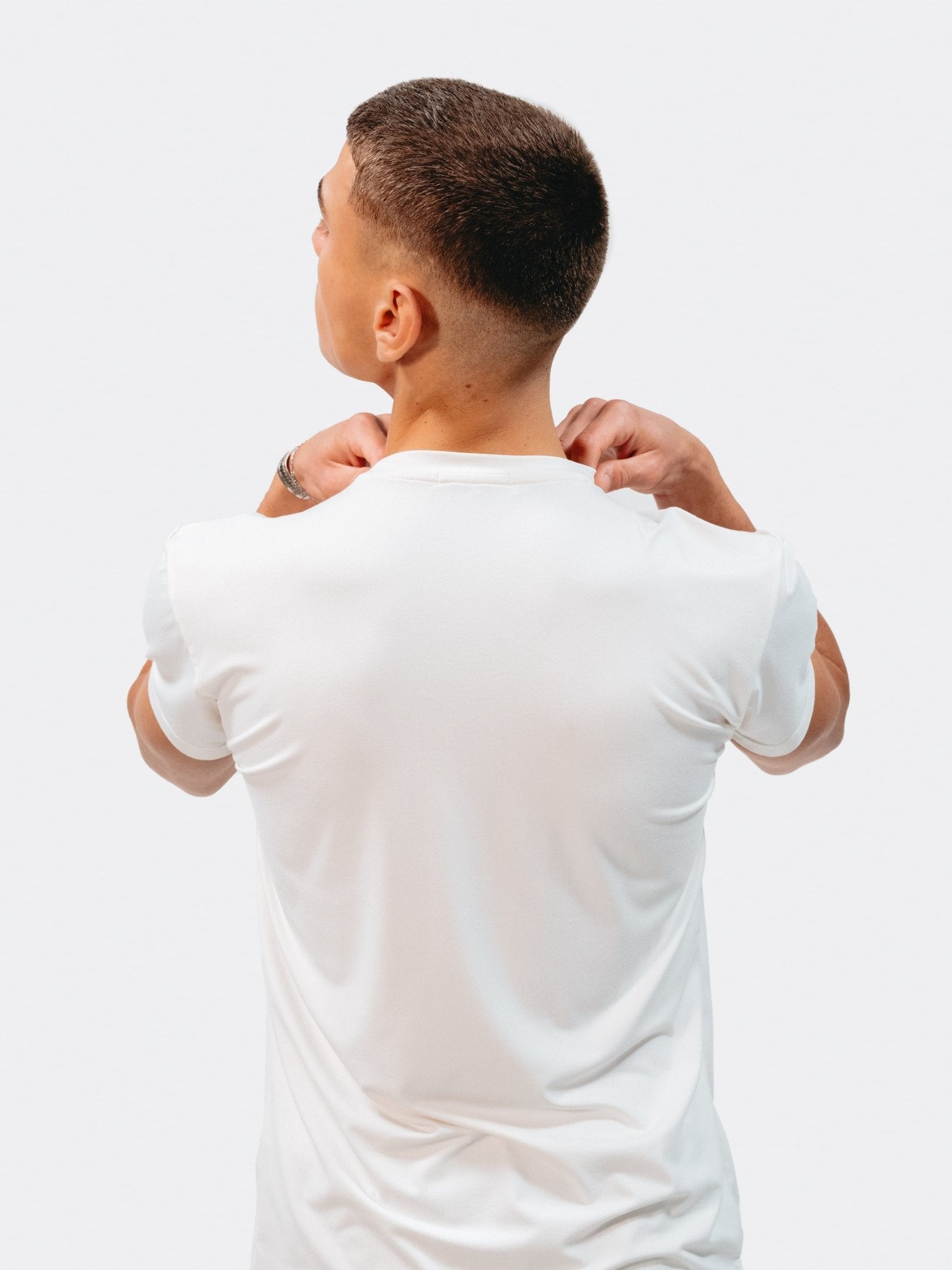 Base Tech Tee - Cloud Dancer - Pinetree
