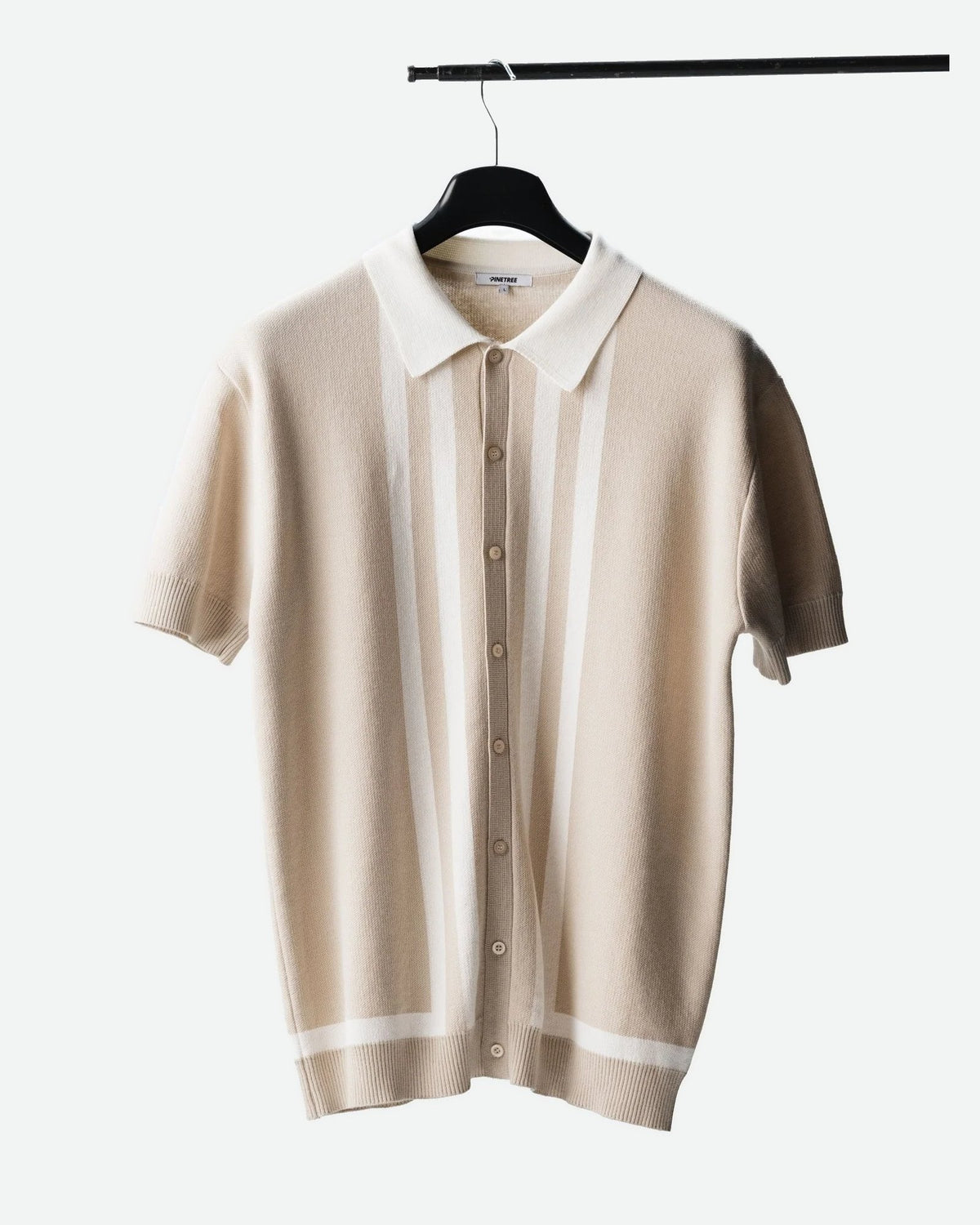 Bohème Knit Polo - Cloud Dancer / French Oak - Pinetree