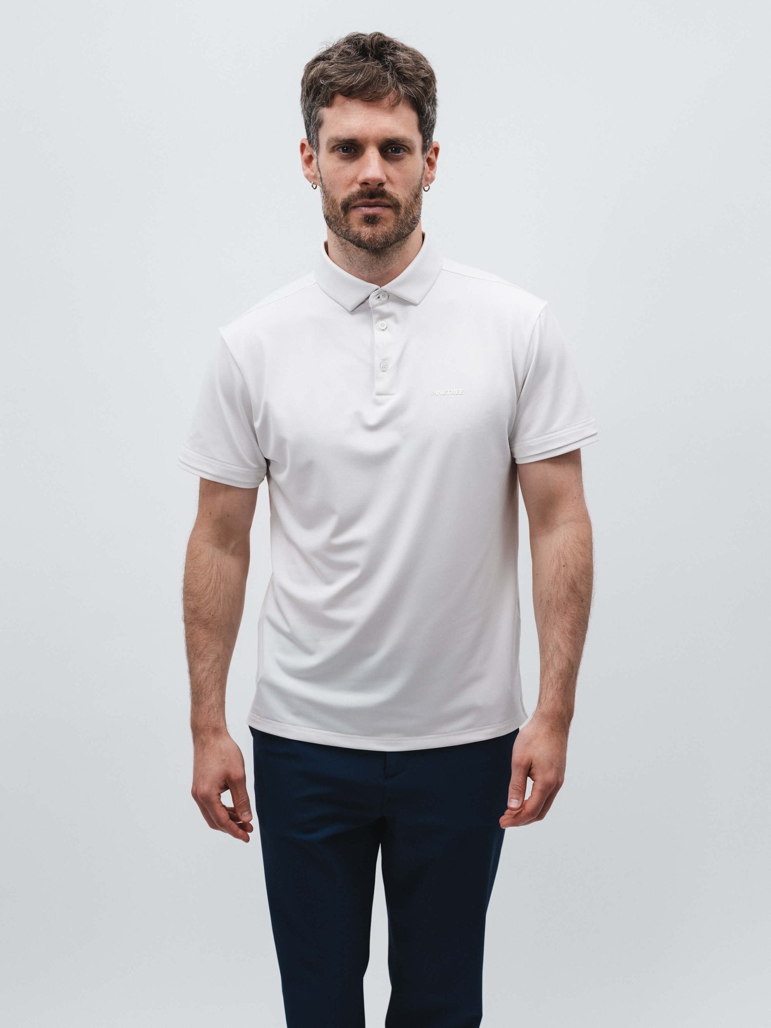 Tour Tech Polo - Cloud Dancer - Pinetree
