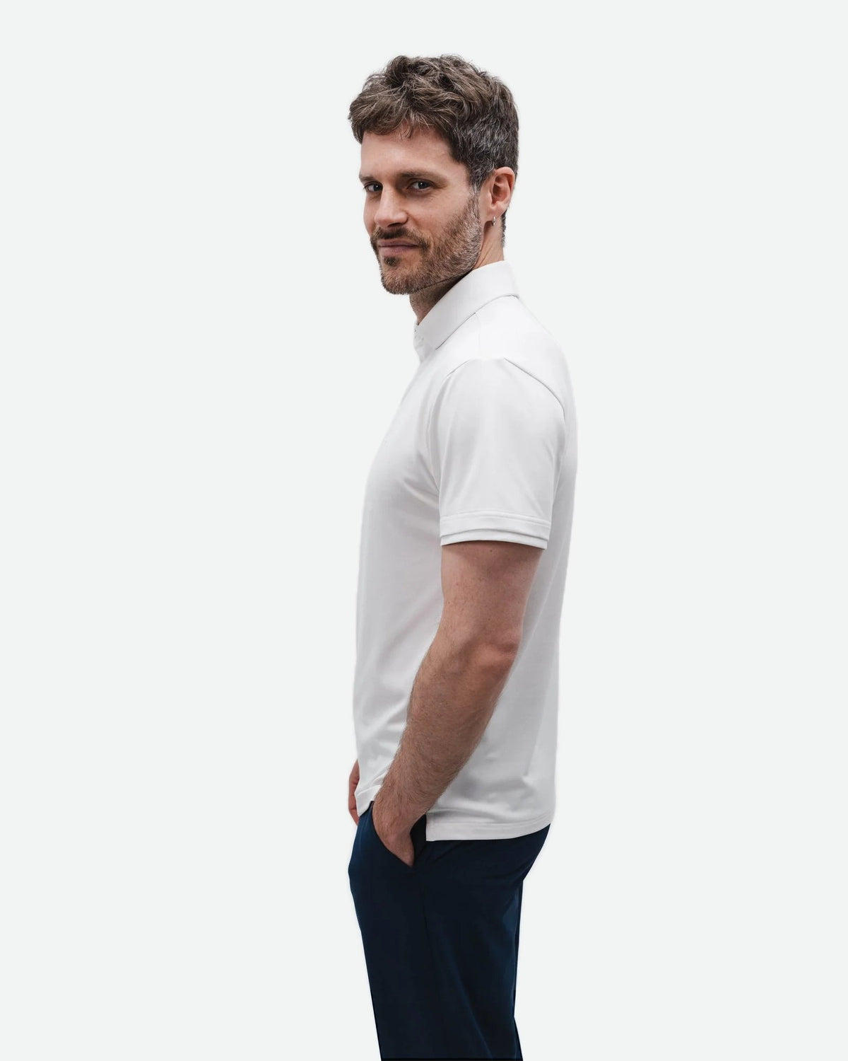 Tour Tech Polo - Cloud Dancer - Pinetree