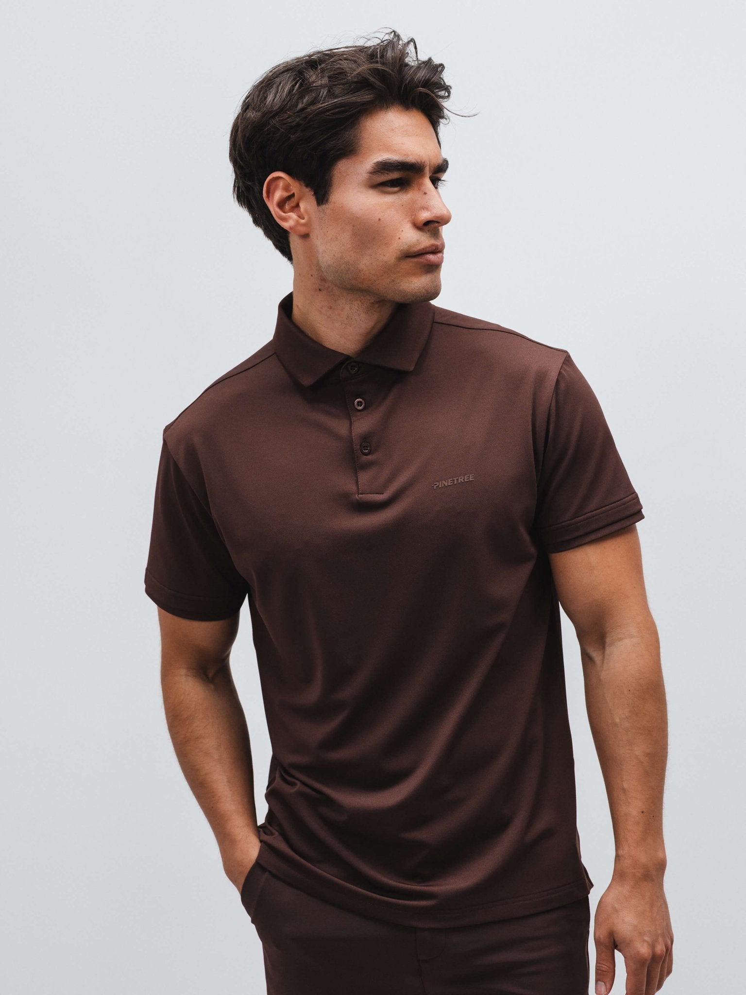 Tour Tech Polo - Mahogany - Pinetree